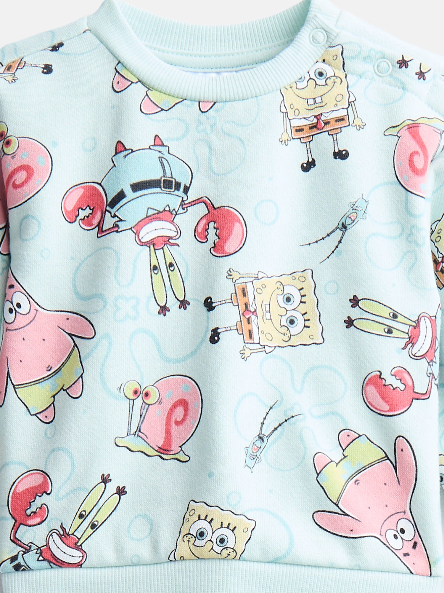 SpongeBob SquarePants Baby Boys Fleece Sweatshirt and Pants Set, 2 Piece, Sizes 0/3M-24M