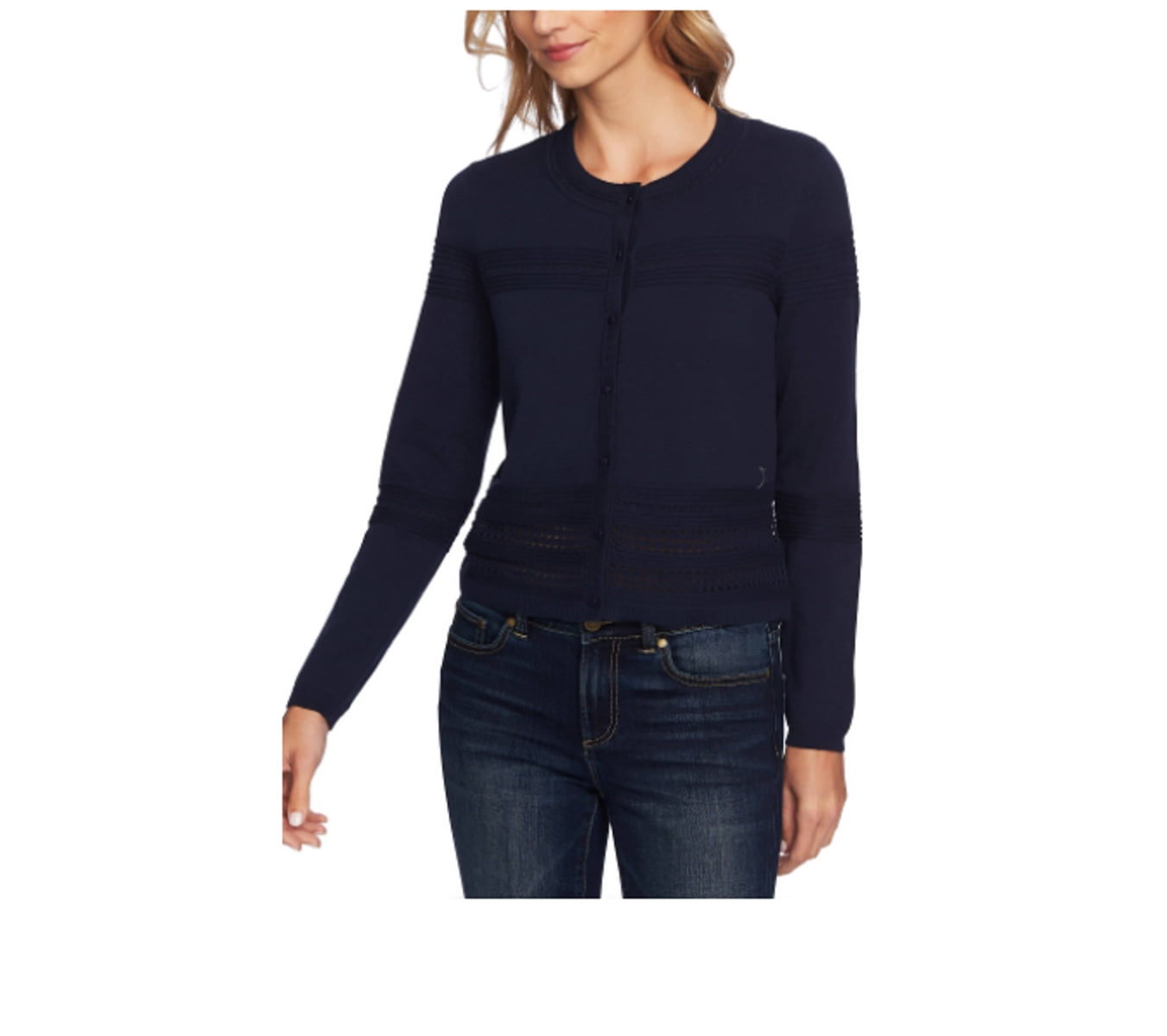 CeCe Women's Cotton Pointelle-Trimmed 