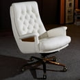 thumbnail image 4 of Kinnls Cellier Massage Office Chair Executive Leather Chair （Cowhide-Massage-White）, 4 of 7