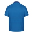 thumbnail image 2 of Men's Polos Striped Colorblock Golf Shirt 3-Button Collared Business Casual Summer Blouses Tops Big and Tall (M, Sky Blue), 2 of 6