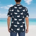 thumbnail image 4 of Susaid Cartoon Swan Print Hawaiian Shirts for Men Women,Hawaiian Summer Short-Sleeve Casual Relaxed-Fit Button-Down,Large, 4 of 7