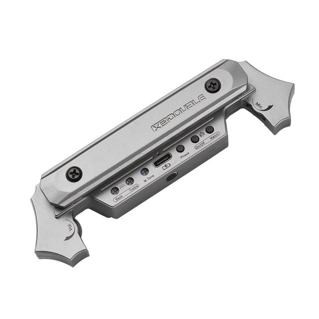 Cartuchos de recogida Pastilla inalámbrica para guitarra DOUBLE X2, sistema de pastilla de guitarra acústica con cable e inalámbrico recargable, cable de bajo eléctrico a amplificador de guitarra, pas DOUBLE Cartuchos de recogida