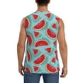 thumbnail image 4 of Uemuo Watermelon Pattern Men's Sleeveless T-Shirt,Muscle Athletic Tank Top, Moisture-wicking Quick-dry Breathable Classic Tee Top for Gym Run Outdoor Sports-, 4 of 8