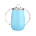 thumbnail image 1 of Taza para sorber de bebé de acero inoxidable de 10oz con asa, taza con aislamiento al vacío de doble capa, botellas de entrenamiento de agua para niños Hs, 1 of 4
