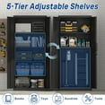thumbnail image 4 of Marcree 71''H Metal Storage Cabinet, Locking Black Steel Cabinet with Doors and Shelves, Metal Cabinets for Garage, Kitchen Pantry,Tall File Cabinet for Home Office, 4 of 9