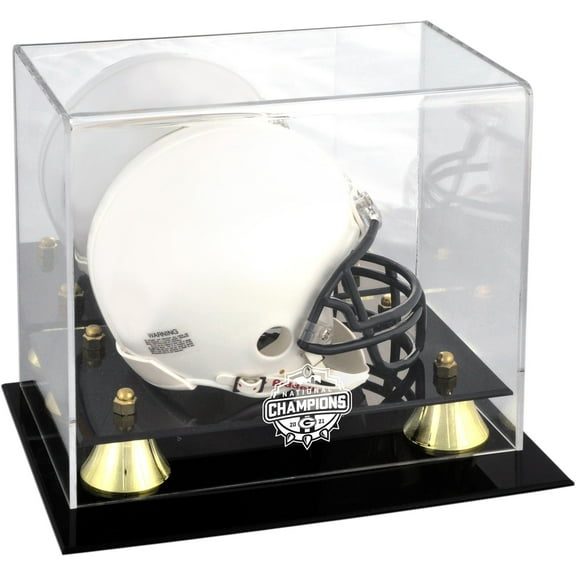 Georgia Bulldogs 2021 College Football Playoff Champions Golden Classic Mini Helmet Display Case