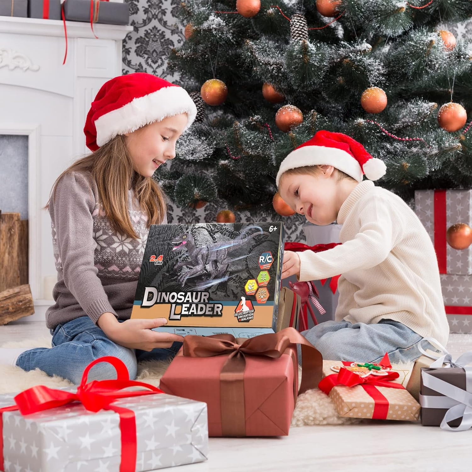 UFULMN Remote Control Dinosaur Toys for Boys Kids Girls Electronic RC Robot Toy Walking Roaring Velociraptor Jurassic Dino Rechargeable Raptor Blue
