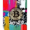 thumbnail image 3 of Orlov, Irena 15x18 Black Modern Framed Museum Art Print Titled - Crypto Currency Bitcoin Graffiti I, 3 of 5