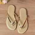 thumbnail image 5 of Mostsola Womens Flat Sandals Casual Flip Flops Summer Lightweight Flats Shoes Slip on Thong Sandals, 5 of 7