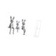 thumbnail image 5 of Figuras De Familia De Conejos, Estatuas, Centro De Mesa, Adorno, Escultura De Animal Para Armario, Estantería, Decoración, Mesa Auxiliar De Acrílico Transparente, Mesa De Bebidas Pequeña,, 5 of 8