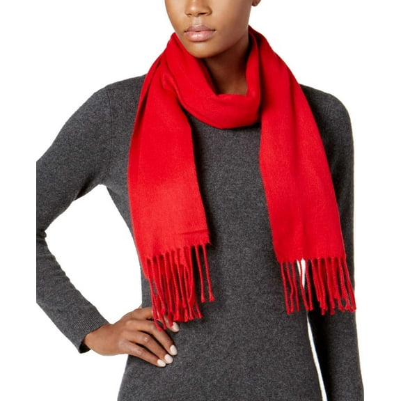 Cejon Women’s Solid Woven Scarf (Red)