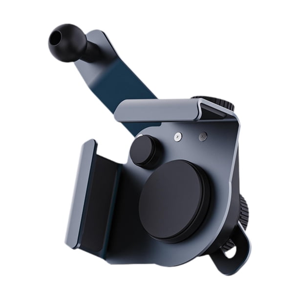 Soporte para teléfono de pantalla de coche con rotación de 360 degree, ajustable para tablero curvo, fácil de instalar, soporte de esquina de aleación Negro