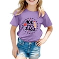 thumbnail image 4 of TZEWGL T-Shirts pour Enfants Imprimé Dessin Animé Col Rond Ample Manches Courtes Vêtements pour Filles Garçons Taille 8-9T, 4 of 4
