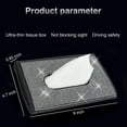 thumbnail image 4 of Bling Car Sun Visor Tissue Box Holder,Crystal Sparkling Napkin Holder,PU Leather Backseat Case Accessories for Women, 4 of 8