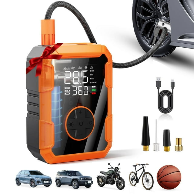 Inflador portátil de neumáticos Lazyshine 150 PSI, bomba inalámbrica