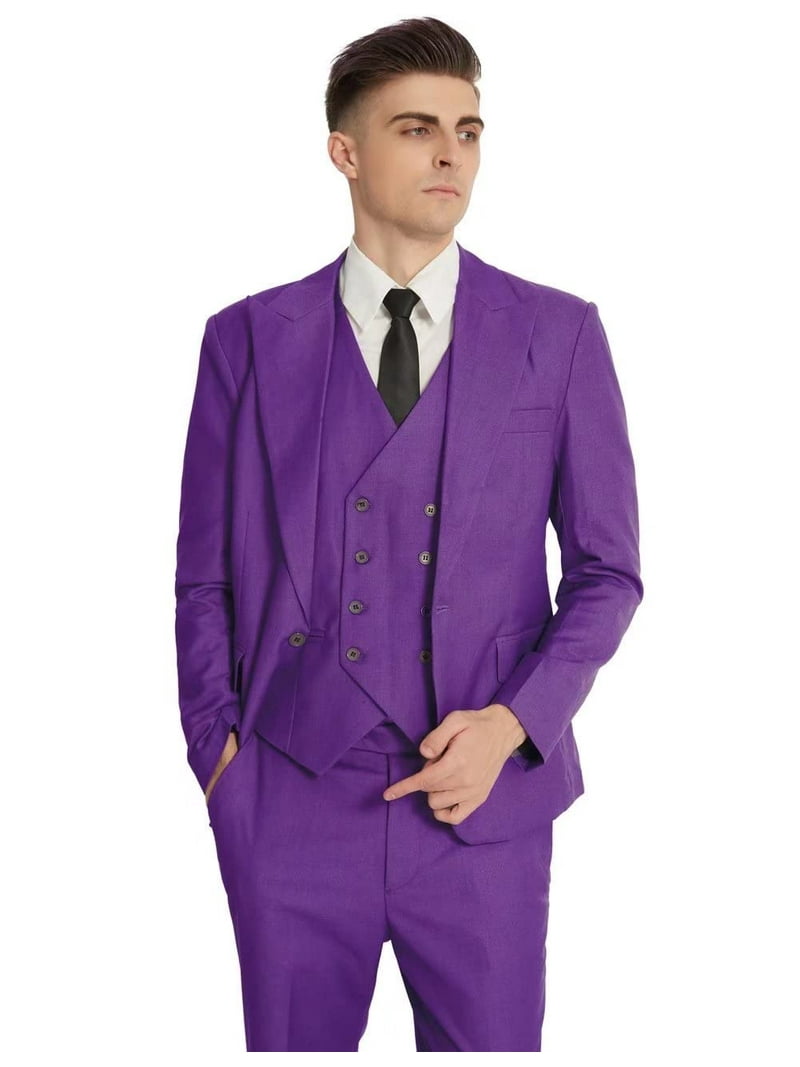 Men's Suit Slim Fit Piece Suit Double Breasted Suit One Button