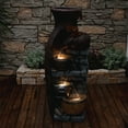thumbnail image 4 of Retro Barrel Water Fountains Indoor 6-Tiered Cascading Waterfall Water Feature 43.31''H Garden Fountain Decor Outdoor with LED Lights and Pump for Lawn Porch Deck Patio, 4 of 8