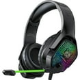 thumbnail image 1 of WINGOMART X3 Gaming Headset Over-ear 3.5mm LED Light Stereo Bass Game Headphones with Mic for PC Laptop Gamer Xbox One, PS5, PS4, PC, Nintendo Switch playstation 5 Gaming headset - Black, 1 of 8