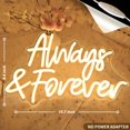 thumbnail image 2 of Letrero LED de neón Planzo Always & Forever USB 40 x 24 cm, 2 of 7
