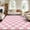 Pink, variant on GlowSol 2 x 6 ft Black Beige Geometric Checkered Runner Rug, Washable Soft Non-Slip Low Pile Large Indoor Rug for Living Room, Bedside, Nursery, Hallway