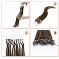 thumbnail image 5 of MY-LADY 100% Human Hair Extensions Remy Real Natural Hair Hairpiece Mirco Ring Tubes Hair Thick Micro Loop Extensions Hair for Women 24inch #4P27 Medium Brown & Dark Blonde, 5 of 8