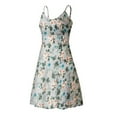 thumbnail image 4 of Fesfesfes Womens Dress Floral Print Low Cut Spring Dress Loose Casual Sleeveless Dress Women Tube Top Camis Mini Dress, 4 of 7