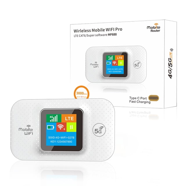 Módem Inalámbrico Mini Punto Acceso Al Aire Libre 4G LTE 3000mAh 150Mbps Duradero para Coche Hugtrwg