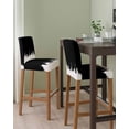thumbnail image 2 of Abstract Black Bar Stool Covers Set of 2, Modern Minimalist Graffiti Artwork Stretch Washable Bar Chair Covers with Backs, Removable Pub Counter Height Chair Cover for Kitchen Dining Room Cafe, 2 of 7
