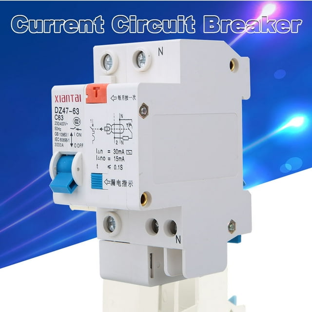 230V-400V 1P+N Circuit Breaker, Residual Current Breaker, For Industrial Enterprise Commercially District