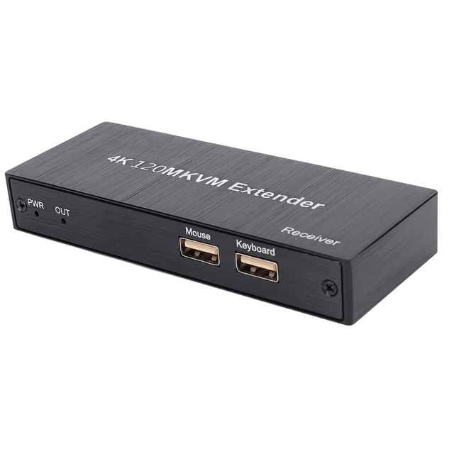 394ft/120m Ethernet Extender, 3D HD Out, Remote Mouse Keyboard Control, USB Device Support, Ideal for HDTV, STB, DVD, Projector Factory, Education, Outdoor LED Display
