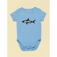 thumbnail image 3 of Black Shark Silhouette Infant Bodysuit,  6 Months, 3 of 4