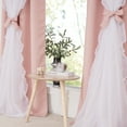 thumbnail image 4 of NICETOWN Double Layer Pink Curtains for Livingroom Thermal Insulation Room Darkening Grommet Drapes with Sheer, W52 x L95, Set of 2, Blush Pink, 4 of 10