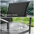 thumbnail image 6 of Rocking Patio Bistro Sets - All-Weather - 3 Piece Rattan Conversation Furniture Set, Wicker Outdoor Front Porch Chair for Balcony, Porch, Garden, Backyard, Poolside,Gray, 6 of 8