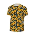 thumbnail image 6 of Wukai Sunflowers Print Men's Short-Sleeved Mesh T-Shirt,Quick-Dry Short Sleeve Workout T-Shirt-4X-Large, 6 of 8