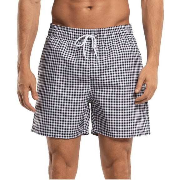QPNGRP Men's Swim Trunks Quick Dry Beach Shorts with Mesh Lining