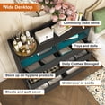 thumbnail image 4 of Demi Bonn 6 Drawer Dresser, Modern Chest of Drawers with Led Lights, Wooden Dresser for Bedroom with Sturdy Frame for Living Room, Entryway, Hallway, Black-M, 4 of 8