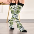 thumbnail image 5 of FORMRS Womens Knee High Socks Casual Long Thick Travel Daily Wear, 1 Pair, Retro Flower Print, 5 of 6