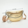 thumbnail image 3 of Alligator Pattern Chest Bag Casual Thick Chain Lady Waist Bag for Work (Green), 3 of 10