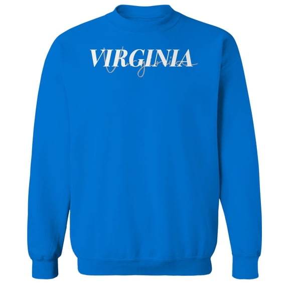 Virginia Humor Graphic Royal Men's Crewneck Sweatshirt