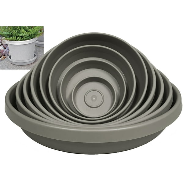 Bloem Terra Plant Saucer Tray 12" Peppercorn
