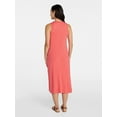 thumbnail image 2 of Time and Tru Women's Sleeveless Midi Column Dress, Sizes XS-XXXL, 2 of 4