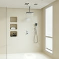 thumbnail image 3 of Boyel Living 12 inch Ceiling Mounted Rain Shower System 3 Function Thermostatic Shower System with Wall Mount 6 inch Regular Shower Head,Brushed Nickel, 3 of 8