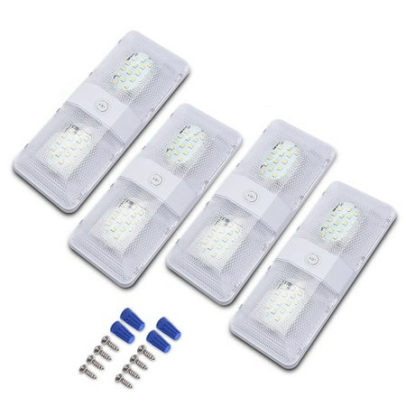 Mictuning 4 Pack 12v Rv Double Led Dome Light 3 Way Switch