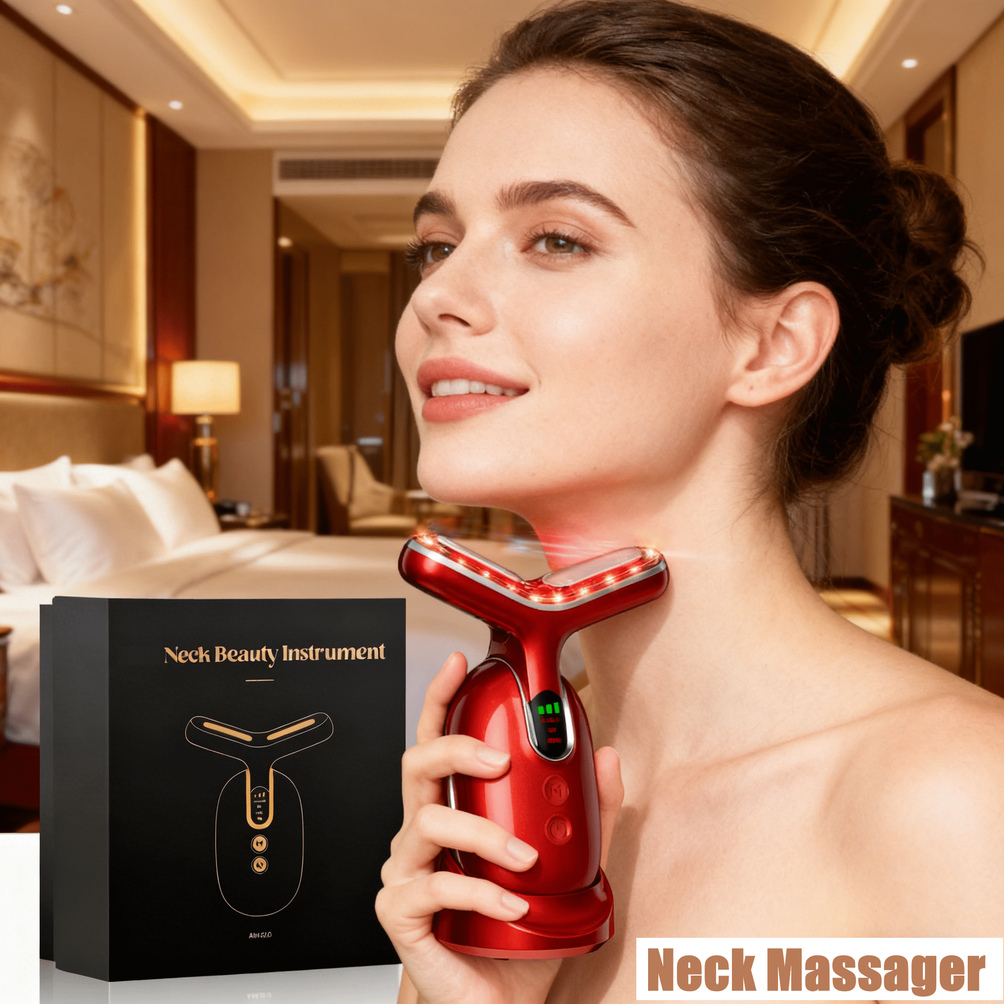Facial Massager Red-Light-Therapy-for-Face, Neck Skin- Face WanFacial Massager Red-Light-Therapy-for-Face