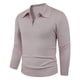 thumbnail image 2 of pstuiky manga larga para hombre, Suéter de punto de manga larga con media cremallera y cuello informal de color liso para hombre Tops casuales para hombres xl, 2 of 4