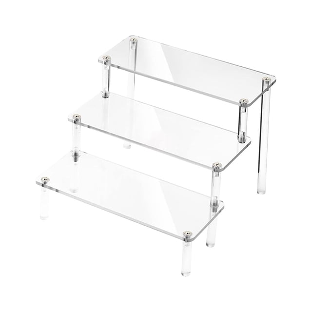 ZheElen Acrylic Display Stand Rectangle Clear Product Stand 20cm Three Layer Three Layer 30cm