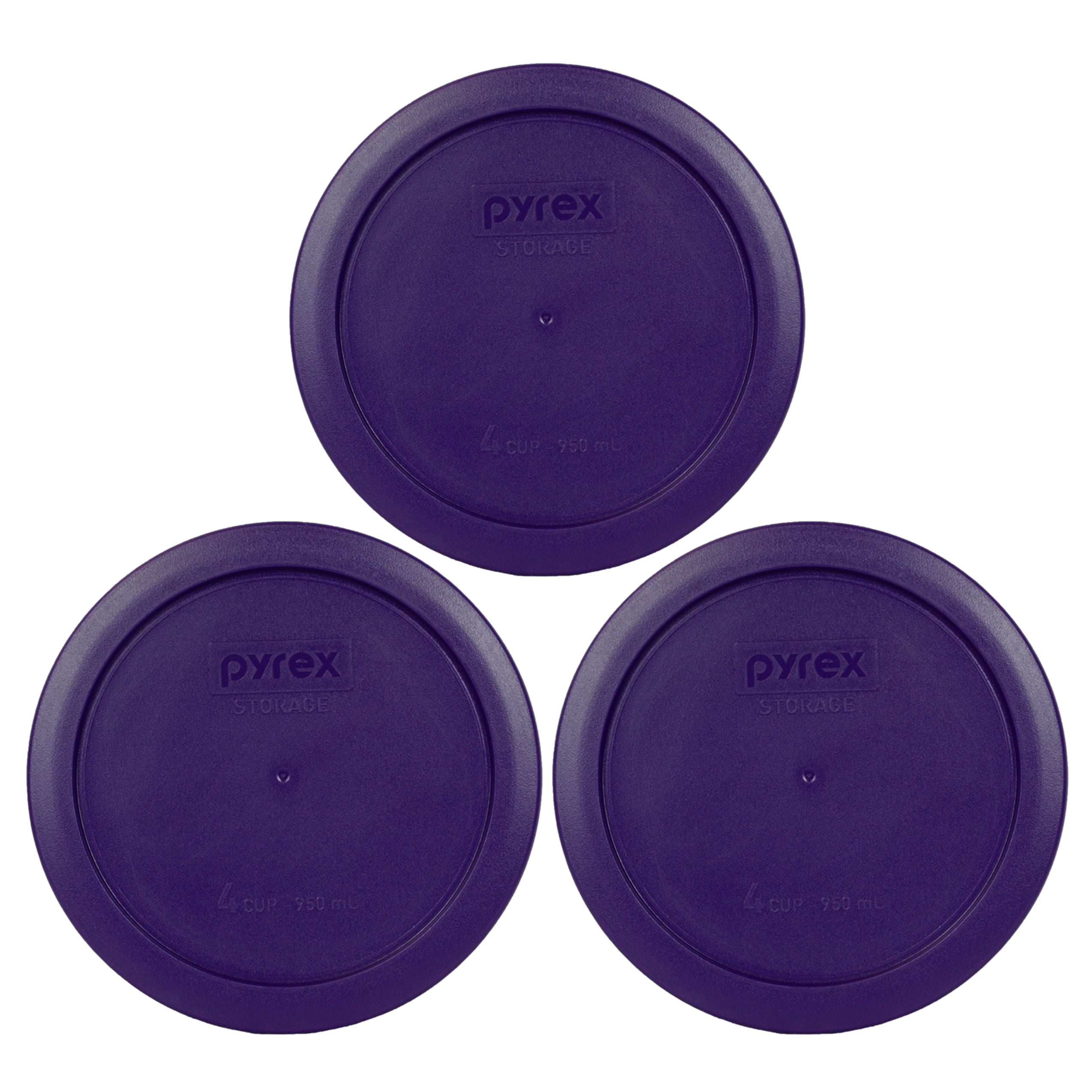 4 Plum Purple for sale online PYREX 7201-pc Round 4 Cup Storage Lid for Glass Bowls 