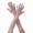 White B, variant on Long Nails Gloves For Lady Soft Nylon Fabric All Day Comfort Armwear Long Arm Sleeves For Halloween and Masquerades Party