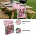 thumbnail image 5 of Valentine's Day Table Runner - 120 Inch Long, Kitchen Dining Table Runner Dresser Scarves, Pink Romantic Ice Cream Eucalyptus Leaves Farmhouse Decor for Coffee Tables Wedding Party Banquet, 5 of 8