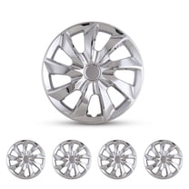 (4 Pack)16 inch Universal Wheel Rim Cover Hubcaps Snap on Car Truck Fit R16 Tire-Chrome